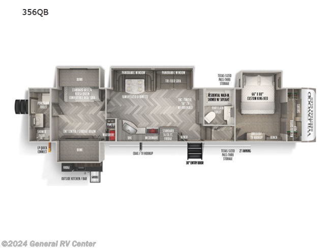2023 Forest River Wildwood Heritage Glen 356QB - New Fifth Wheel For Sale by General RV Center in Mount Clemens, Michigan