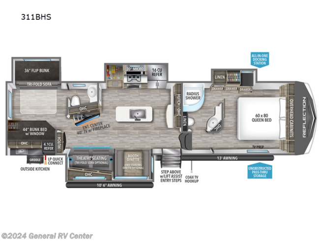 2024 Grand Design Reflection 311BHS - New Fifth Wheel For Sale by General RV Center in Mount Clemens, Michigan
