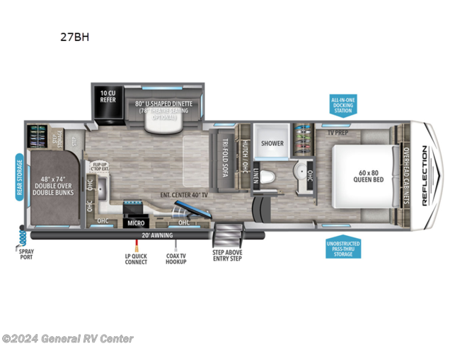 2024 Grand Design Reflection 100 Series 27BH - New Fifth Wheel For Sale by General RV Center in Mount Clemens, Michigan