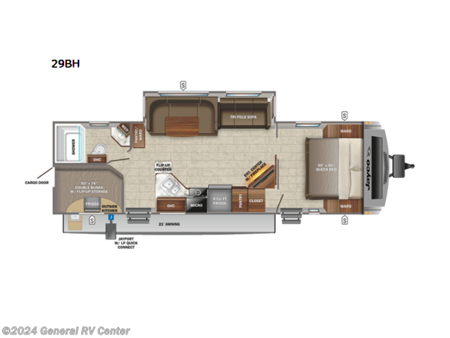 2023 Jayco White Hawk 29BH - New Travel Trailer For Sale by General RV Center in Mount Clemens, Michigan