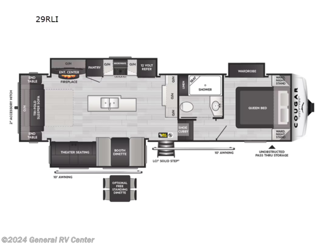 2024 Keystone Cougar Half-Ton 29RLI - New Fifth Wheel For Sale by General RV Center in Mount Clemens, Michigan