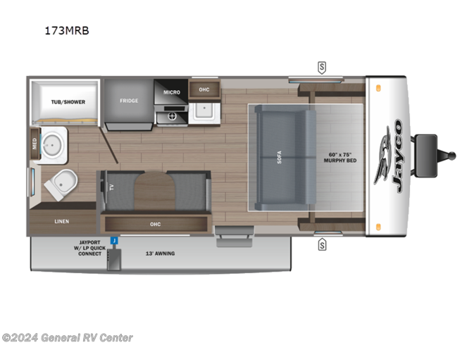 2024 Jayco Jay Feather Micro 173MRB - New Travel Trailer For Sale by General RV Center in Mount Clemens, Michigan