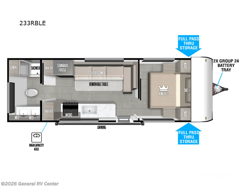 2026 Forest River WILDWOOD-FSX 233RBLE - New Travel Trailer For Sale by General RV Center in Mount Clemens, Michigan
