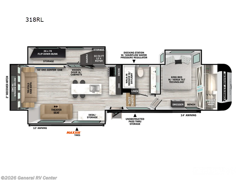 2025 Forest River Impression 318RLVIEW - New Fifth Wheel For Sale by General RV Center in Mount Clemens, Michigan