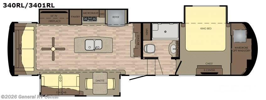 2017 CrossRoads Redwood 3401RL--3SLDS - Used Fifth Wheel For Sale by General RV Center in Mount Clemens, Michigan