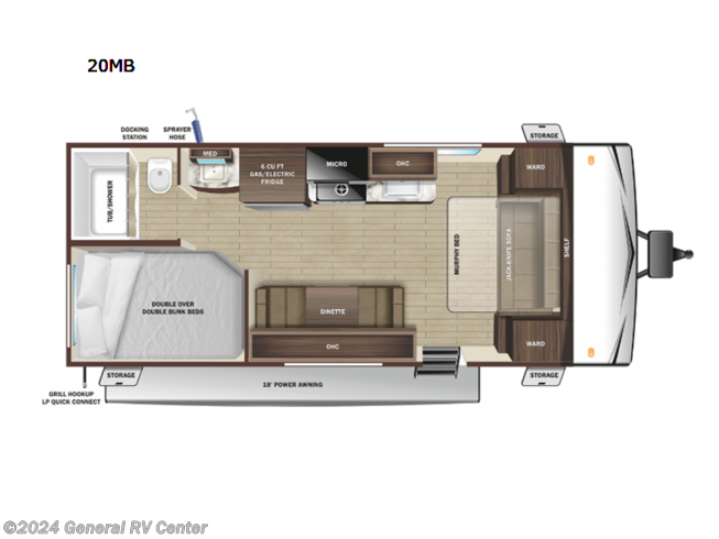 2024 Highland Ridge Open Range Conventional 20MB - New Travel Trailer For Sale by General RV Center in Elizabethtown, Pennsylvania