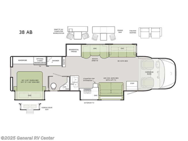 2023 Tiffin Allegro Bay 38 AB - New Super C For Sale by General RV Center in Wayland, Michigan