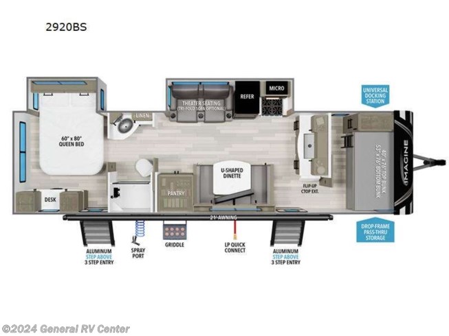 2024 Grand Design Imagine 2920BS - New Travel Trailer For Sale by General RV Center in Wayland, Michigan