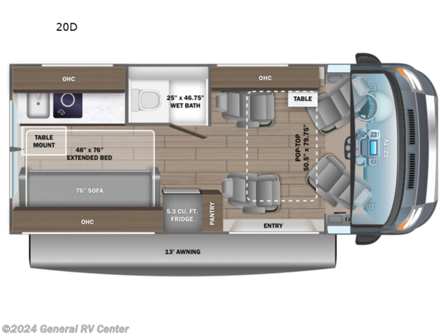 2024 Entegra Coach Ethos 20D - New Class B For Sale by General RV Center in Wayland, Michigan