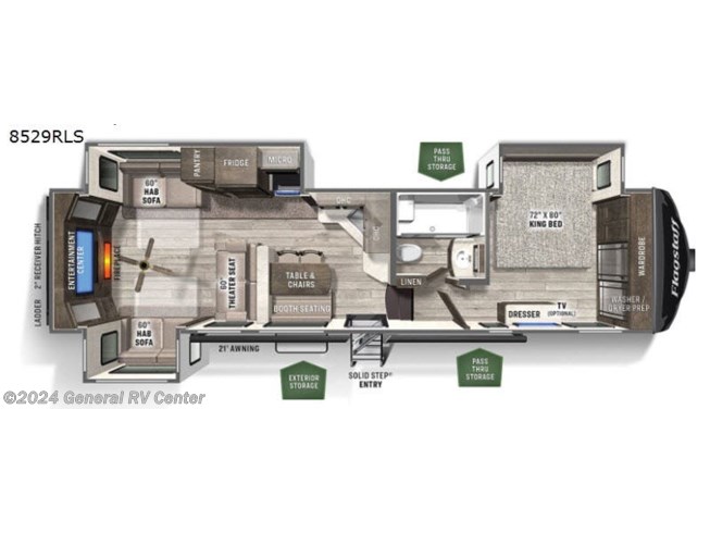 2021 Forest River Flagstaff Classic 8529RLS - Used Fifth Wheel For Sale by General RV Center in Wayland, Michigan