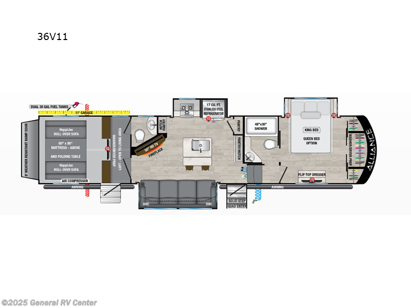 2025 Alliance RV Valor 36V11 RV for Sale in Wayland, MI 49348 318722