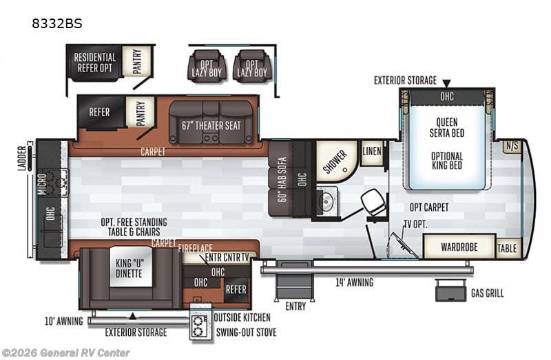 2019 Forest River Rockwood 8332BS-3SLD - Used Travel Trailer For Sale by General RV Center in Wayland, Michigan