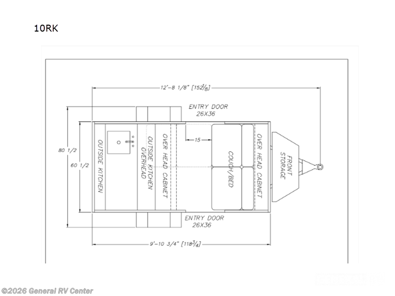 2026 Modern Buggy Trailers Little Buggy 10RK - New Travel Trailer For Sale by General RV Center in Wayland, Michigan