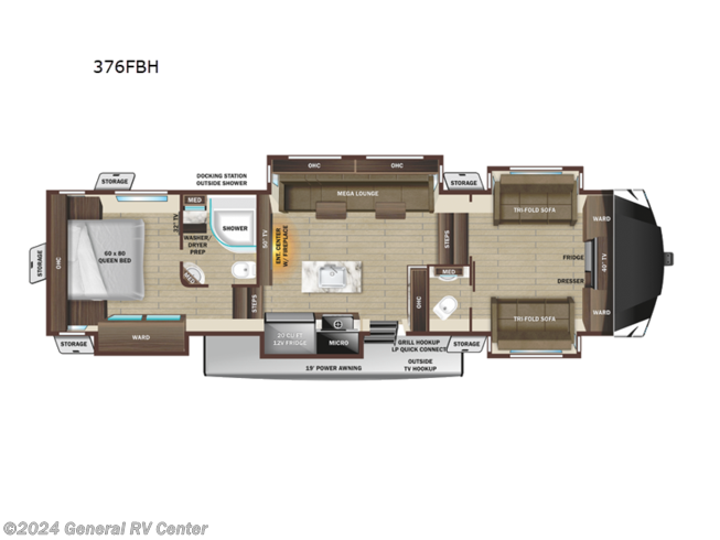 2024 Highland Ridge Open Range 376FBH - New Fifth Wheel For Sale by General RV Center in Wixom, Michigan