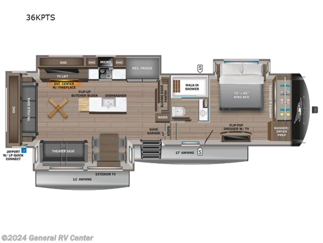 2024 Jayco Pinnacle 36KPTS - New Fifth Wheel For Sale by General RV Center in Wixom, Michigan