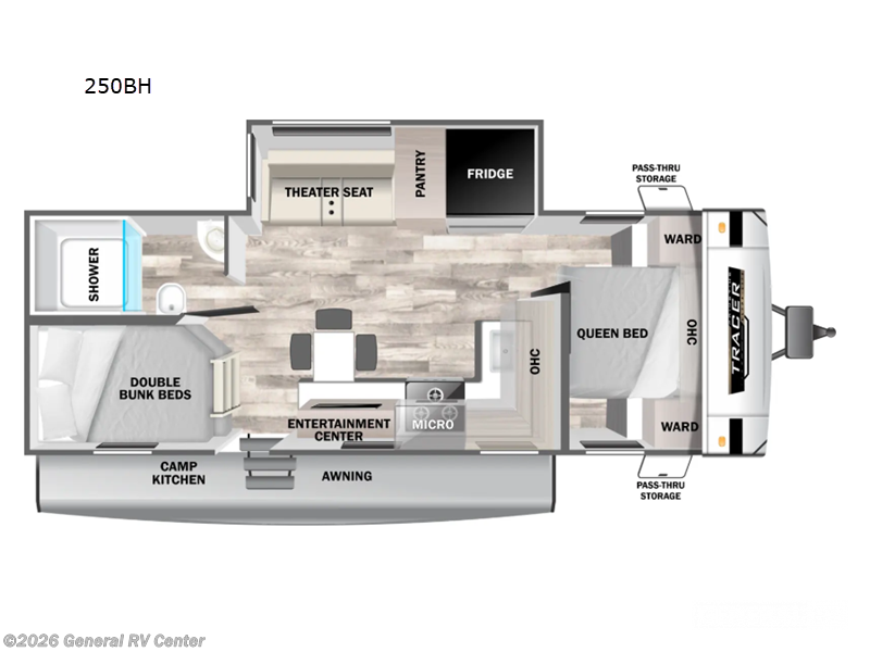 2025 Prime Time Tracer 250BH - New Travel Trailer For Sale by General RV Center in Wixom, Michigan