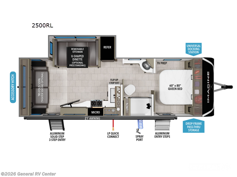 2026 Grand Design Imagine 2500RL - New Travel Trailer For Sale by General RV Center in Birch Run, Michigan