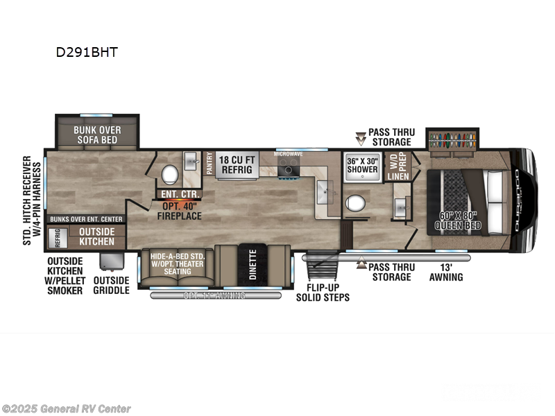 2024 K-Z Durango 291BHT-3SL - Used Fifth Wheel For Sale by General RV Center in Birch Run, Michigan