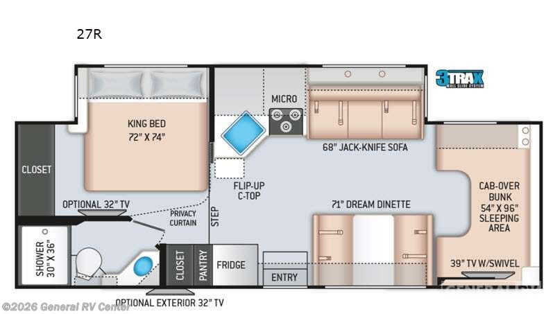 2021 Thor Motor Coach Four Winds 27R-1S - Used Class C For Sale by General RV Center in Birch Run, Michigan