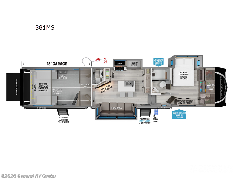 2025 Grand Design Momentum 381MS - New Fifth Wheel For Sale by General RV Center in Birch Run, Michigan