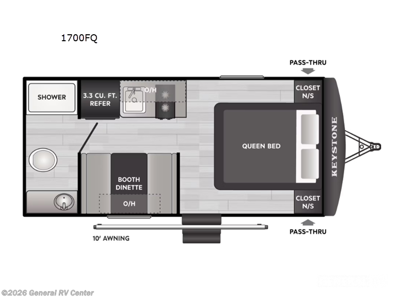 2026 Keystone Springdale 1700FQ - New Travel Trailer For Sale by General RV Center in Birch Run, Michigan