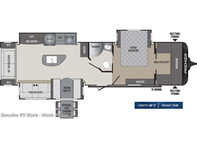 14217 2020 Keystone Premier 34ripr Travel Trailer For Sale In Nacogdoches Tx