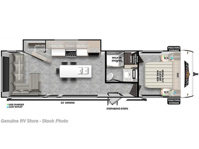 2024 Forest River Wildwood 28VIEW floorplan image