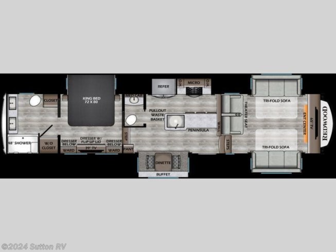 2022 CrossRoads Redwood 3951MB - New Fifth Wheel For Sale by Sutton RV in Eugene, Oregon