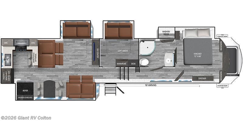 2025 Heartland Corterra CT 3.7 - New Fifth Wheel For Sale by Giant RV in Colton, California
