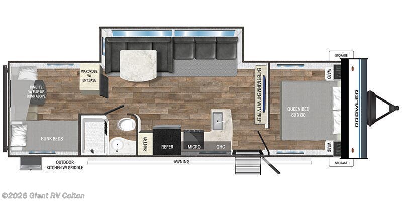 2025 Heartland Prowler 3105BH - New Travel Trailer For Sale by Giant RV in Colton, California
