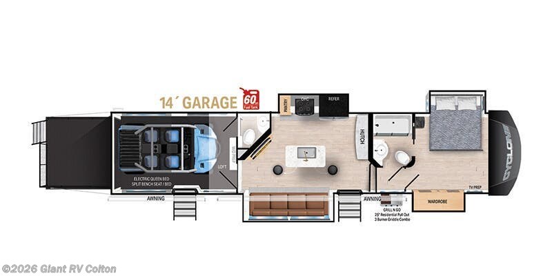 2025 Heartland Cyclone CY 3714 - New Fifth Wheel For Sale by Giant RV in Colton, California