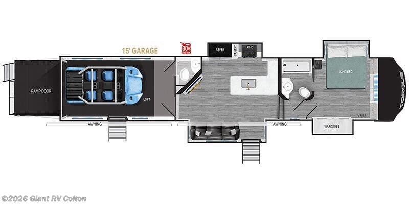2025 Heartland Torque TQ 385 - New Fifth Wheel For Sale by Giant RV in Colton, California