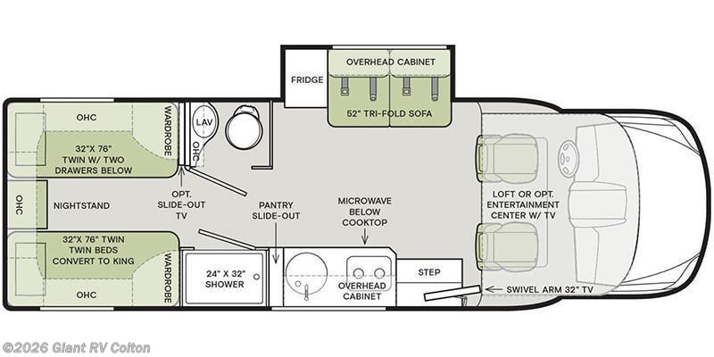 2020 Tiffin Wayfarer 24 TW - Used Class C For Sale by Giant RV in Colton, California