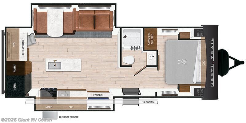 2025 Heartland North Trail Ultra-Lite NT 2803-RK - New Travel Trailer For Sale by Giant RV in Colton, California