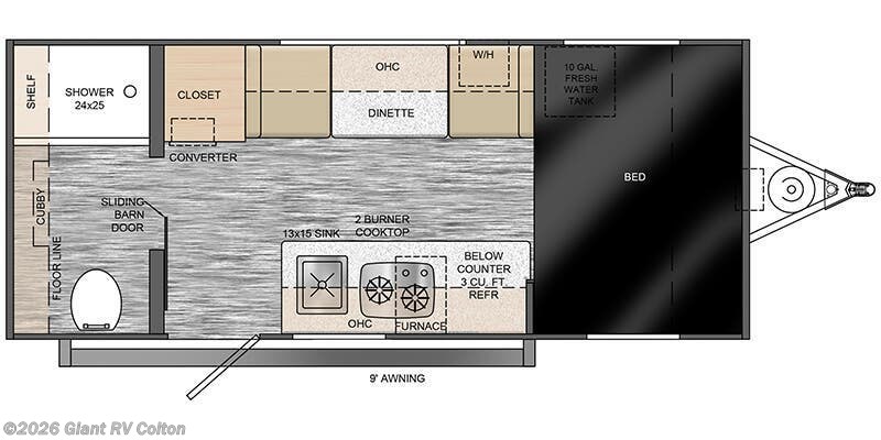 2026 Travel Lite Rove Lite 16RB - New Travel Trailer For Sale by Giant RV in Colton, California
