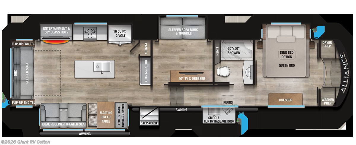2026 Alliance RV Avenue 39MBR - New Fifth Wheel For Sale by Giant RV in Colton, California