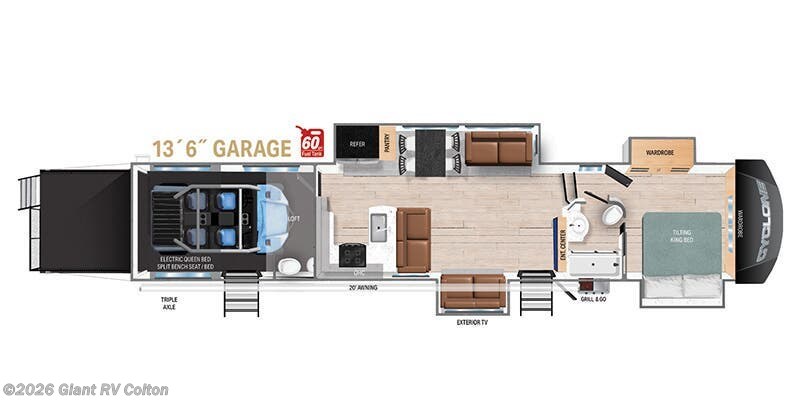 2025 Heartland Cyclone CY 4008 - New Fifth Wheel For Sale by Giant RV in Colton, California