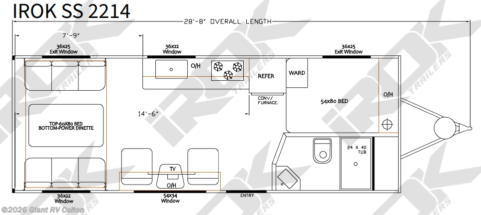 2026 Irok Trailers SS IROK  SS2214 - New Toy Hauler For Sale by Giant RV in Colton, California