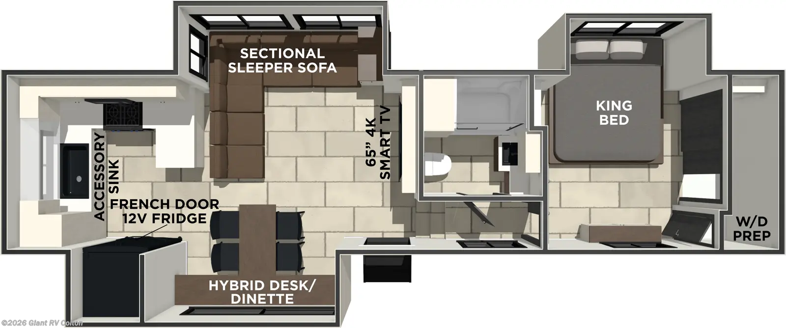 2026 Prime Time Crusader KING33 - New Fifth Wheel For Sale by Giant RV in Colton, California
