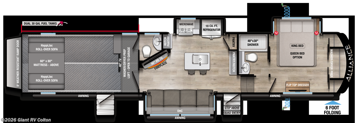2026 Alliance RV Valor 41V16 - New Fifth Wheel For Sale by Giant RV in Colton, California