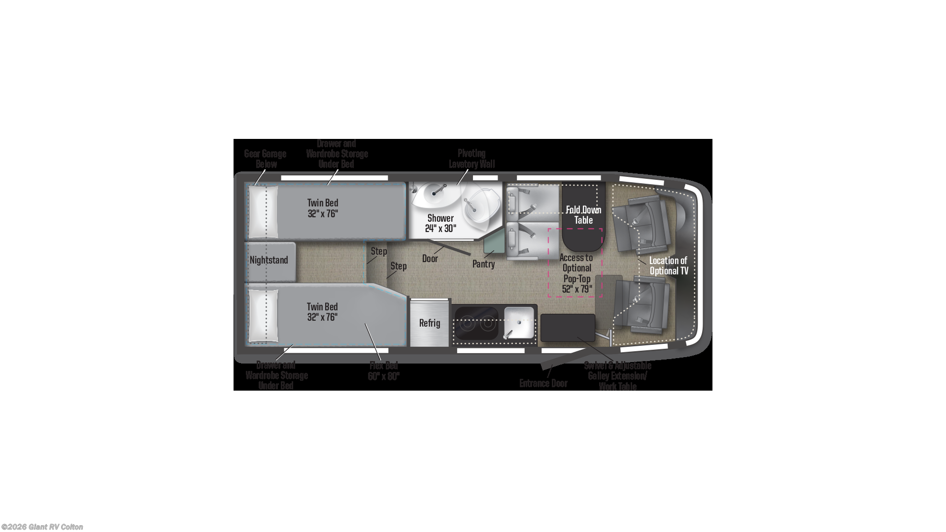 2026 Winnebago Ekko 22A - New Class C For Sale by Giant RV in Colton, California