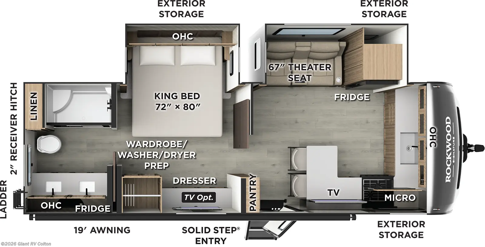 2026 Forest River Rockwood Signature 8263MBR - New Travel Trailer For Sale by Giant RV in Colton, California