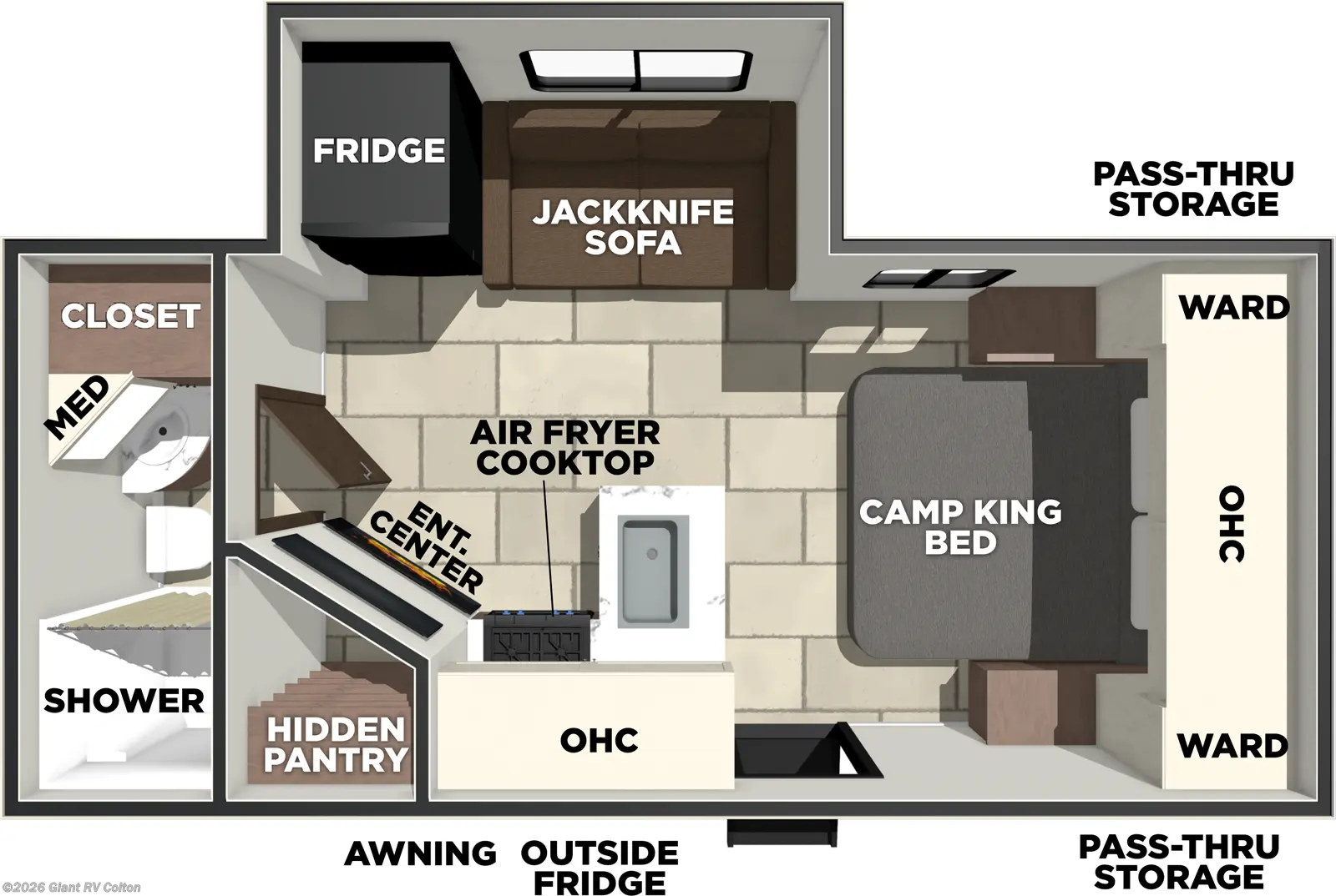 2026 Prime Time Tracer 195RB - New Travel Trailer For Sale by Giant RV in Colton, California