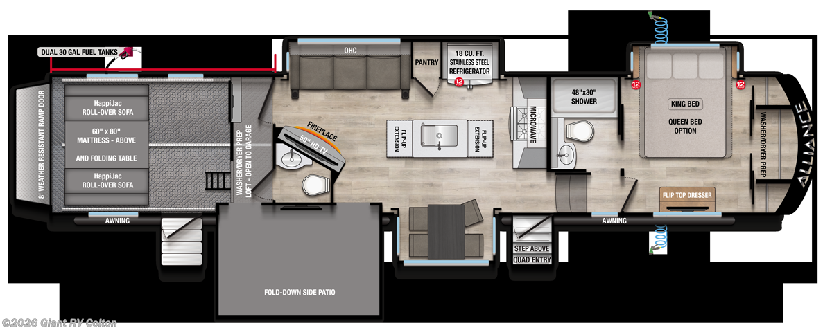 2026 Alliance RV Valor 42V14 - New Fifth Wheel For Sale by Giant RV in Colton, California