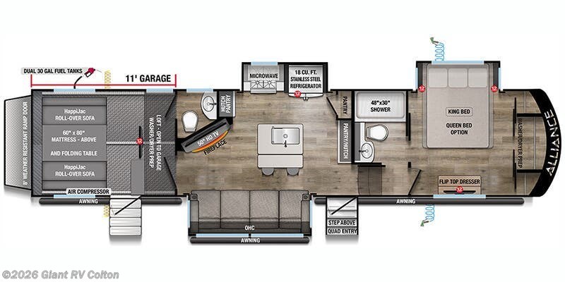 2026 Alliance RV Valor 36V11 - New Fifth Wheel For Sale by Giant RV in Colton, California