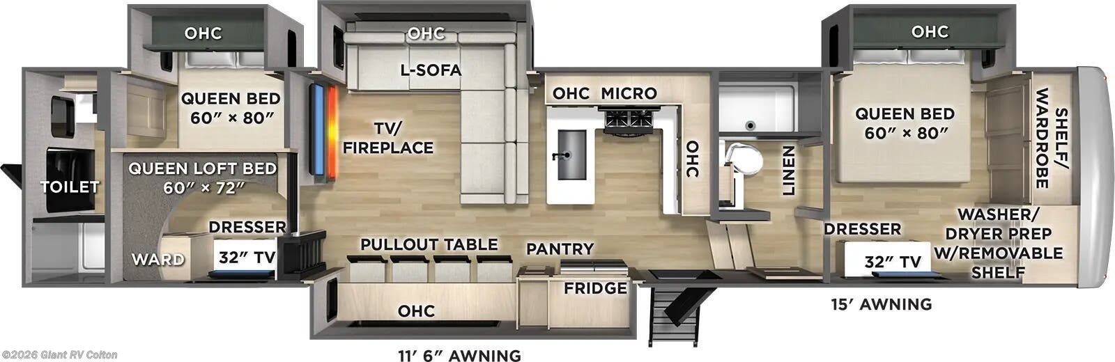 2026 Forest River Columbus 377DS - New Fifth Wheel For Sale by Giant RV in Colton, California