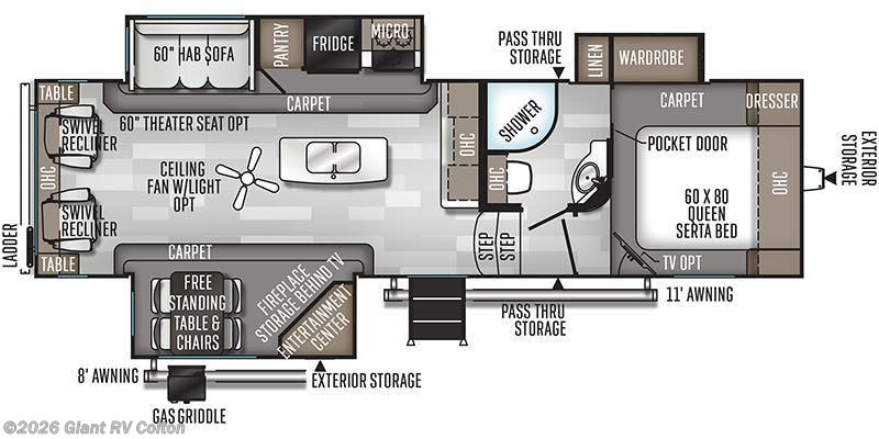 2020 Forest River Flagstaff Super Lite 528IKWS - Used Fifth Wheel For Sale by Giant RV in Colton, California