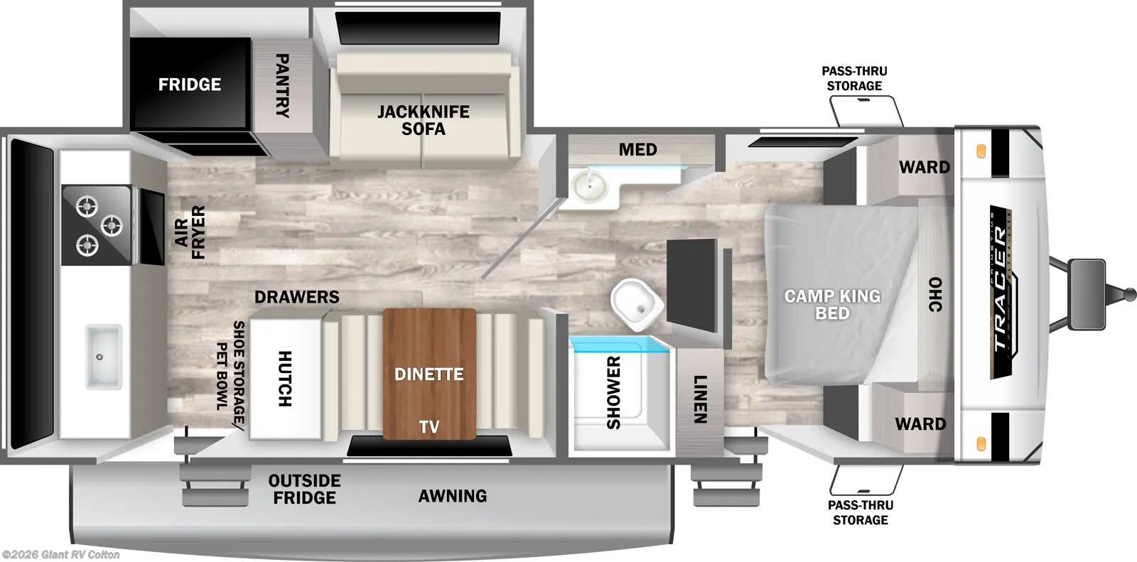 2026 Prime Time Tracer 235RK - New Travel Trailer For Sale by Giant RV in Colton, California