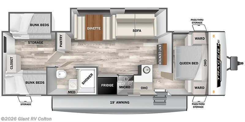 2025 Prime Time Tracer 308BH - New Travel Trailer For Sale by Giant RV in Colton, California