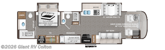 2026 Riviera 39BH by Thor Motor Coach from Giant RV in Colton, California
